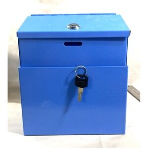 TIP/SUGGESTION/DONATION BOX W/KEY WALL/COUNTER ATTACHMENT‎ HOLES (2507)